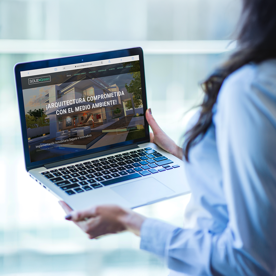 Diseño web adaptable (Responsive web design), para Constructora Solid Green